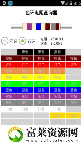 色环电阻查询器
