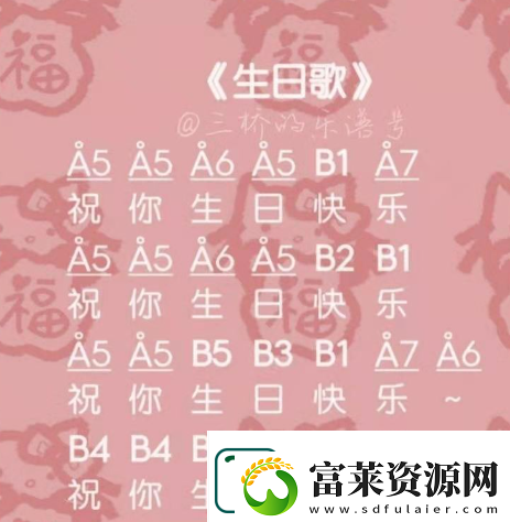光遇生日快乐乐谱分享