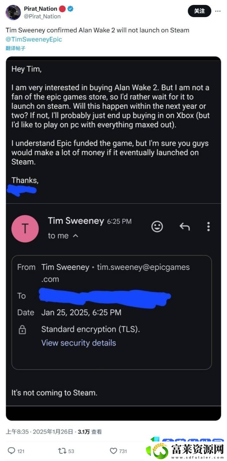 心灵杀手2确认缺席Steam