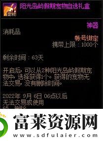 dnf2022夏日礼包介绍