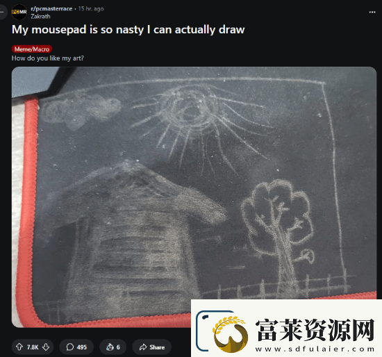 玩家晒“包浆”鼠标垫引热议