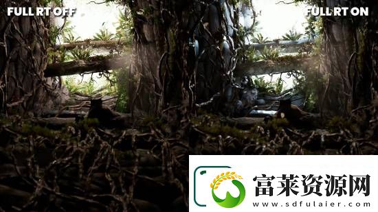 夺宝奇兵路径追踪开/关对比