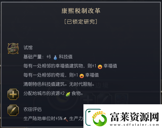 文明7清朝特性介绍