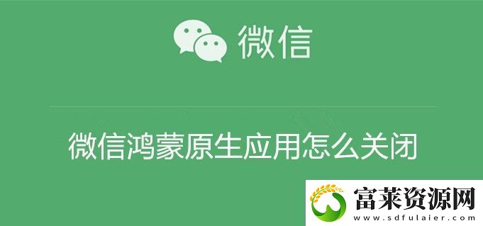 微信鸿蒙原生应用怎么关闭