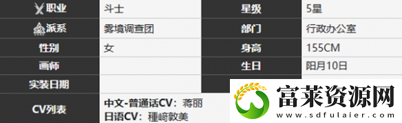 雾境序列香叶角色怎么样