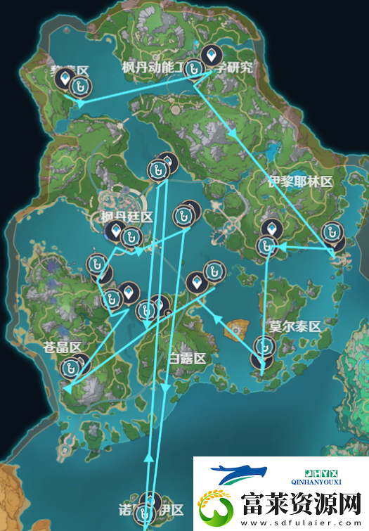原神提瓦特钓鱼路线一览软件教程玩法