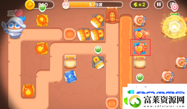 保卫萝卜4饿龙传说第6关攻略