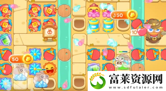 保卫萝卜4波仔很忙第55关怎么玩