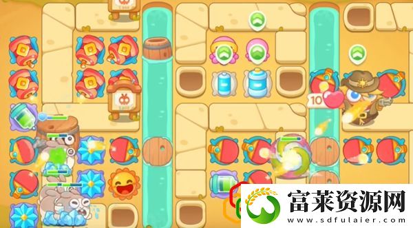 保卫萝卜4波仔很忙第55关怎么玩