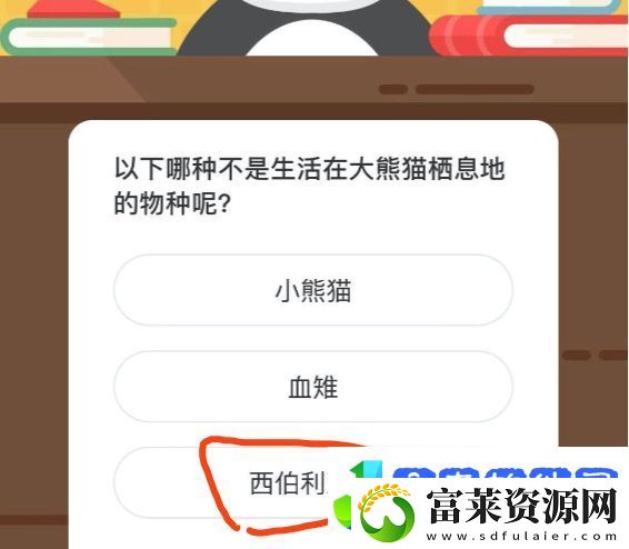 以下哪种不是生活在大熊猫栖息地的物种呢